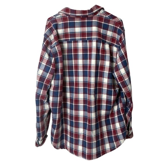 L.L. Bean Slightly Fitted Flannel Shirt Plaid 511550 Organic Cotton Mens XL-REG - Picture 2 of 6